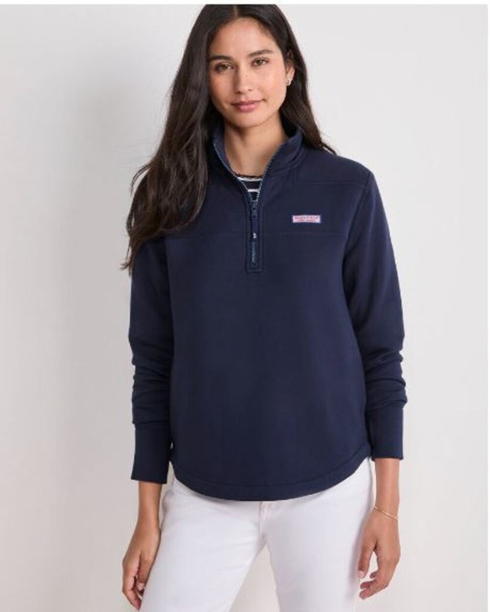 Vineyard Vines Dreamcloth Shep Shirt Navy Quarter Zip Sweater Pullover L